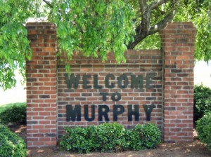 One of the Entry Signs to Murphy NC City Limits