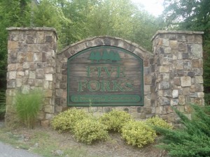 Five Forks in Murphy NC Entrance Sign