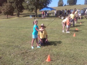 Katie Practicing Fly Fishing