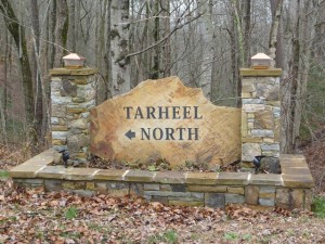 The Entrance Sign into Tarheel North in Murphy NC